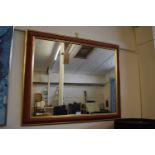Painted and gilt framed rectangular wall mirror