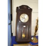 Wooden wall clock with aluminium dial