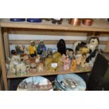 Mixed Lot: Assorted resin and other moulded figures to include dogs, fairies, miniature teapots etc