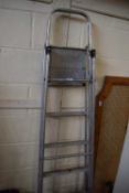 An aluminium stepladder