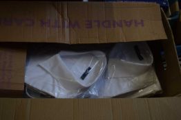 Quantity of gentlemens white shirts, new, various sizes