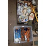 Mixed Lot: Two boxes of assorted figurines, ceramics and other items