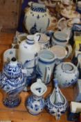 Mixed Lot: Modern Delft tankard, vases and similar items