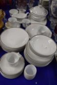 Quantity of Czechoslovakian silver rimmed dinner wares