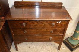 Early 20th century oak three drawer chest