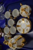 Czechoslovakian gilt decorated coffee set
