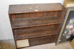 Stained pine bookcase cabinet
