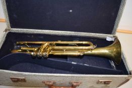 A Bossey & Hawkes brass trumpet