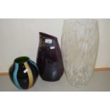 Three various Art Glass vases