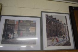 Ralph Sweeney two coloured prints 'Sunday Morning' and 'Ring-a-Roses'