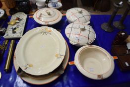 Mixed Lot: Solian ware mode pattern meat plate and tureens plus further Meakin serving dishes and