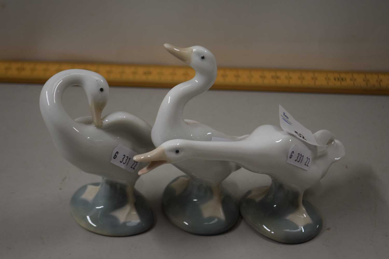 Three Lladro models of ducks