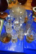 Mixed Lot: Various assorted drinking glasses, glass dishes etc