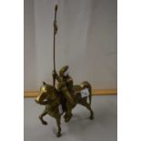 A brass model of St George on horseback