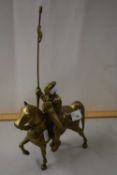 A brass model of St George on horseback