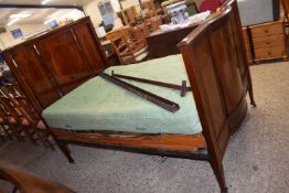 Edwardian mahogany bedframe 126cm wide