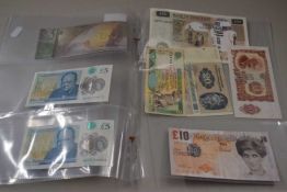 A folder of various bank notes to include GB and foreign issues plus the Fantasy Bank of Star