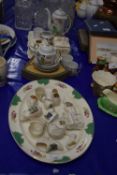 Mixed various crested china wares, dressing table set etc