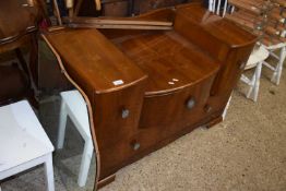 Walnut veneered dressing chest