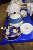 Mixed Lot: Modern Limoges tureen and stand together with two further large tureens, a range of