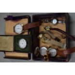 Mixed Lot: Small continental silver cased pocket watches, various wristwatches etc