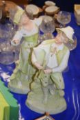 Pair of late 19th Century continental bisque porcelain figures