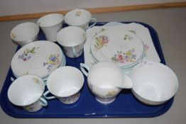 A quantity of Shelley wild flowers table wares