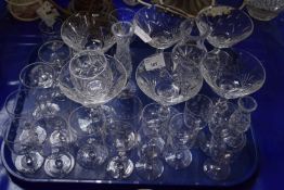 Collection of various 20th Century clear drinking glasses
