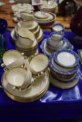 Quantity of Minton St James dinner wares together with a quantity of Aynsley blue and gilt rimmed