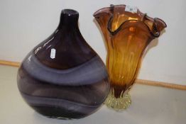 Two Art Glass vases