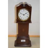 A mahogany cased miniature grandfather clock