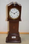 A mahogany cased miniature grandfather clock