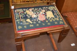 Tapestry covered foot stool