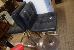 Pair of black bar stools