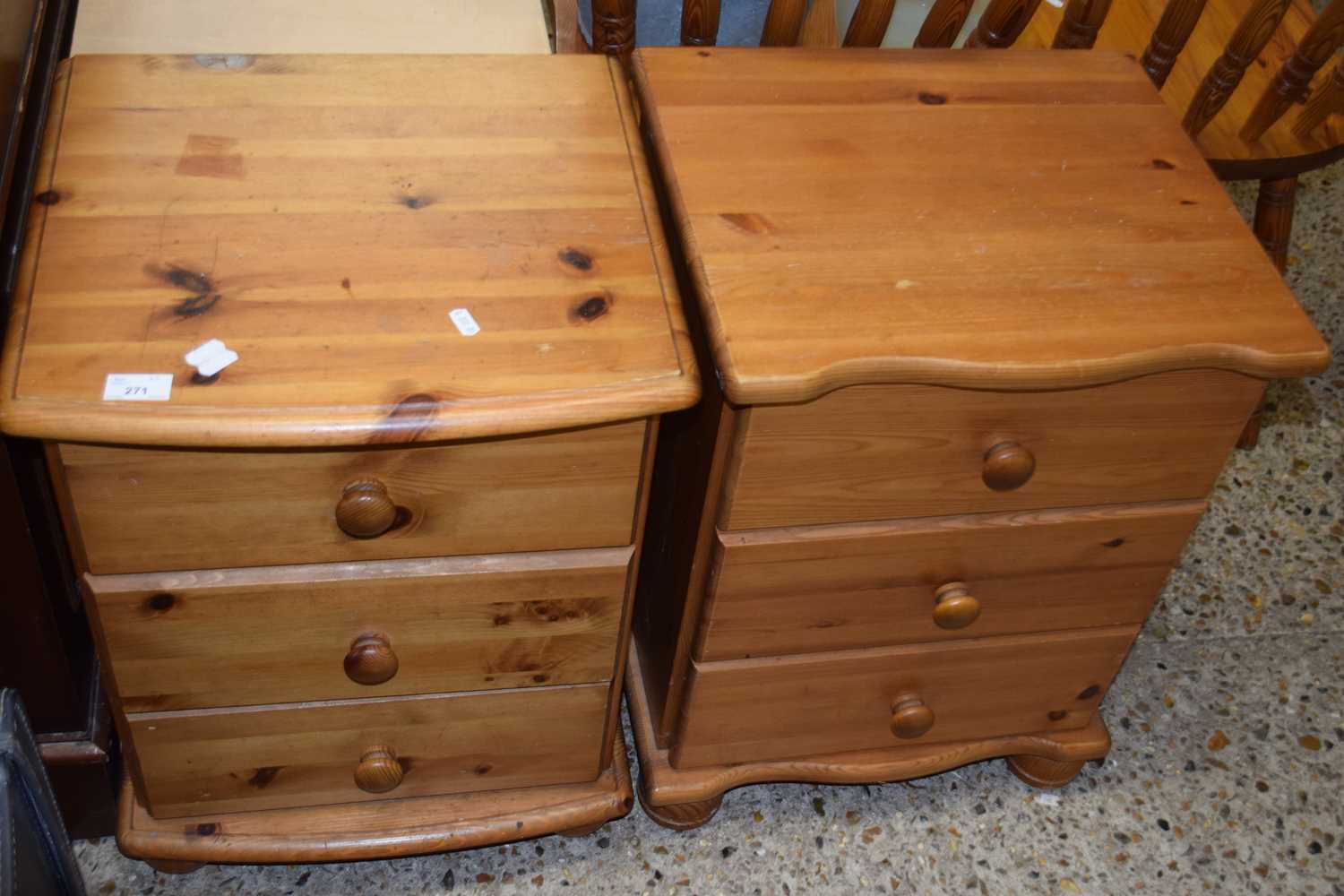 two pine bedside cabinets