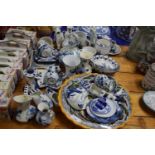 Collection of various modern Delft wares to include large plate decorated with red flowers plus