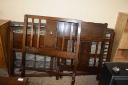 Two vintage wooden single bedframes