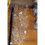 Mixed Lot: Various Edwardian glass wares