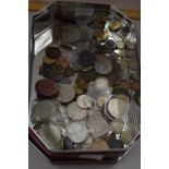 Box of various assorted mixed coinage
