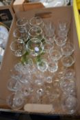 Qty mixed glass ware to include wine glasses, brandy balloons and others