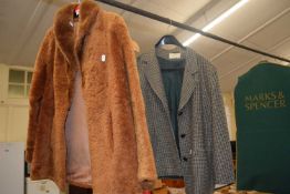 Ladies Houndtooth Tweed jacket and a further brown jacket (2)