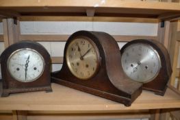 Three vintage mantel clocks