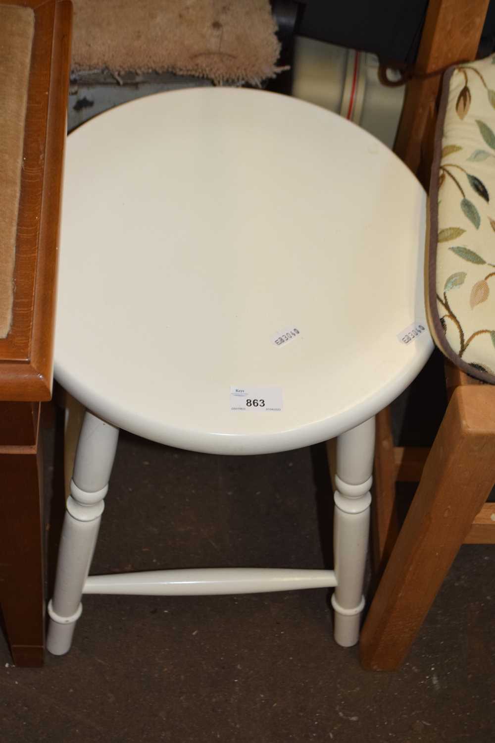 White painted stool