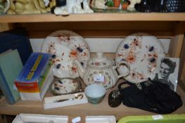 Mixed lot to include ceramics, teapot, dressing table mirror, christmas carole by Dickins, vintage