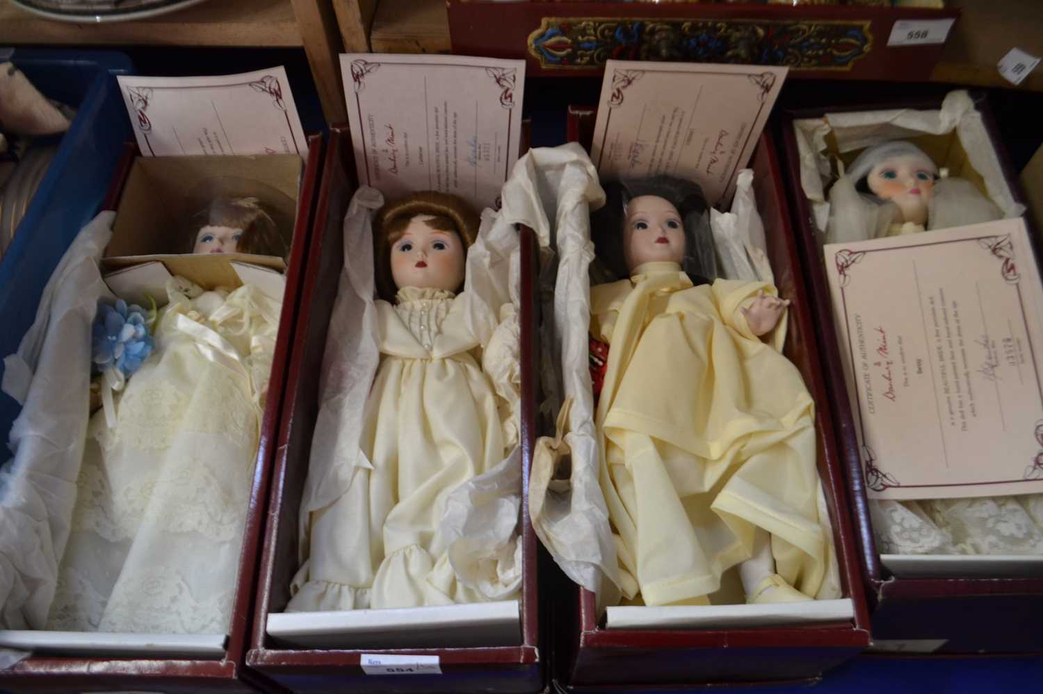 Four modern boxed collectors dolls