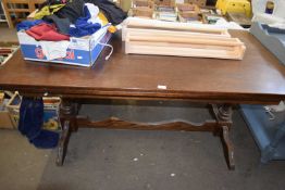 Reproduction oak extending dining table