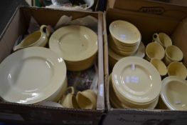 Two boxes of Wood Ware Jasmin dinner wares