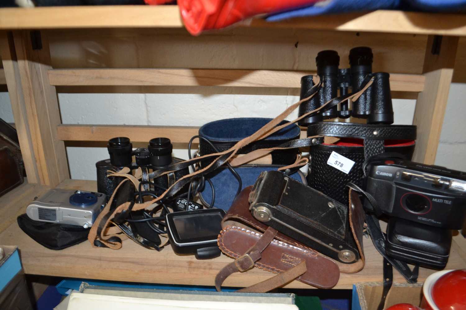 Russian binoculars and various cameras