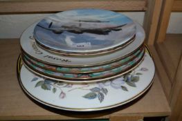 Mixed decorative plates to include modern chinese editions, cake stand etc