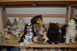 Qty of assorted figures and models to include Fairies, Dogs etc